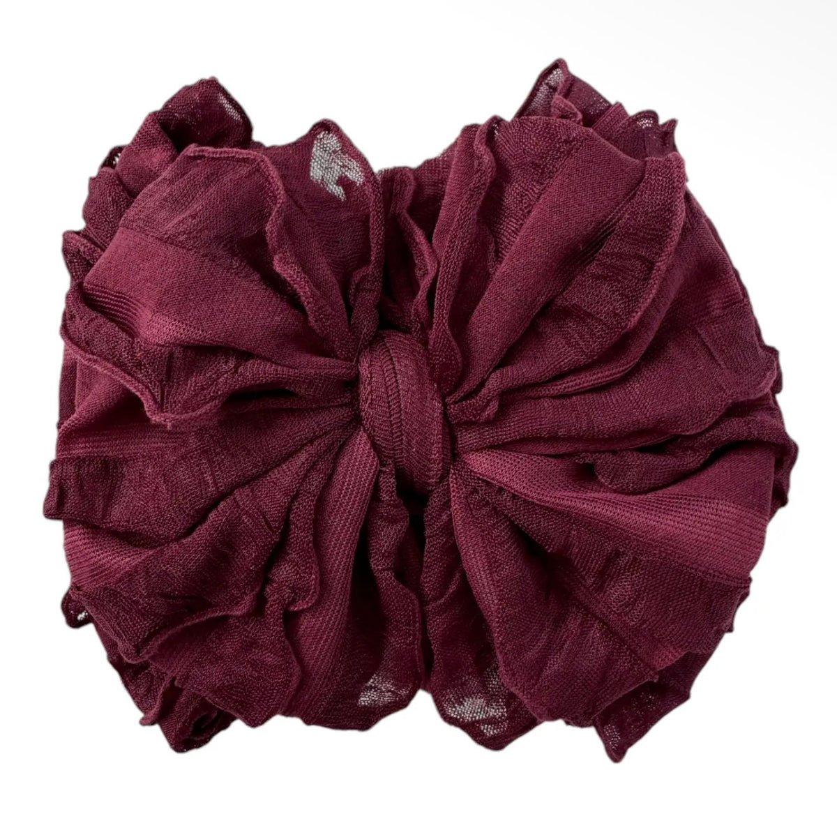 Maroon Ruffled Headband