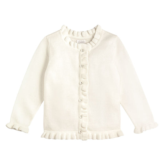 Ivory Ruffle Cardigan