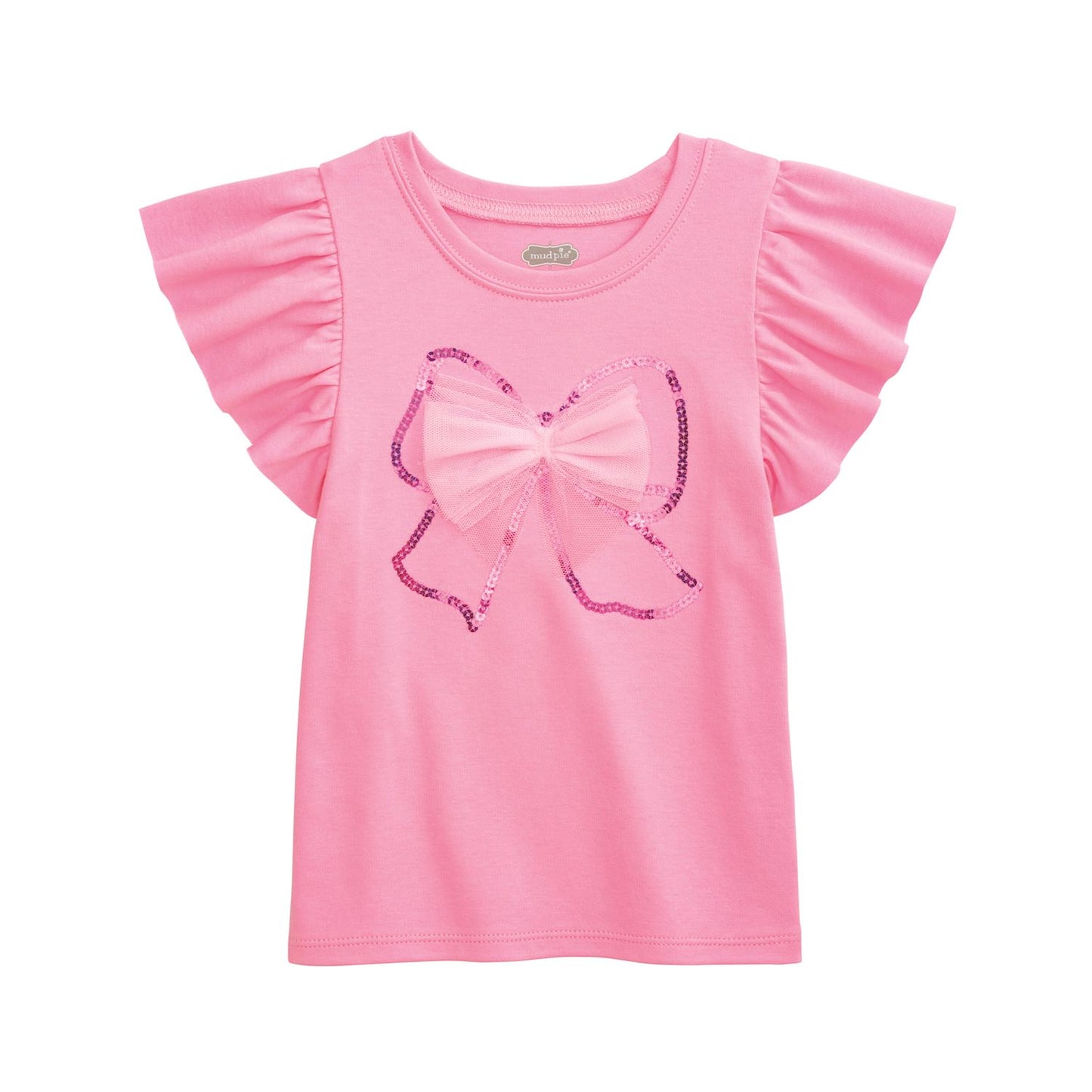 Girly Sparkle Tee Bow