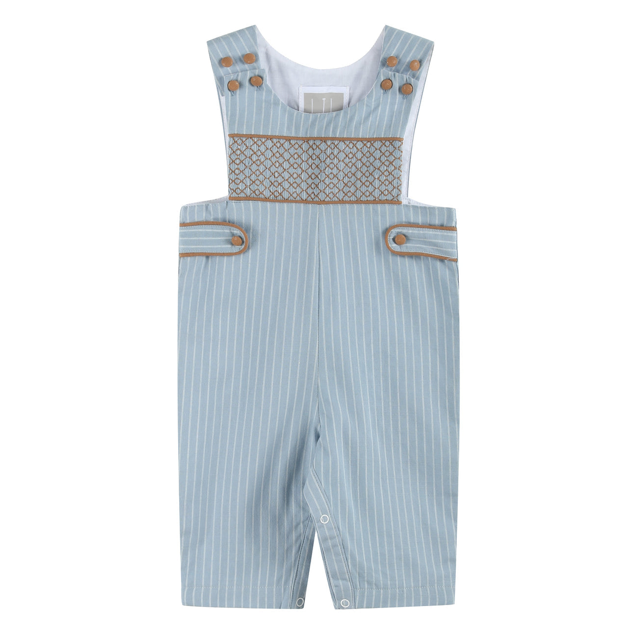 Blue Pinstripe Smocked JonJon