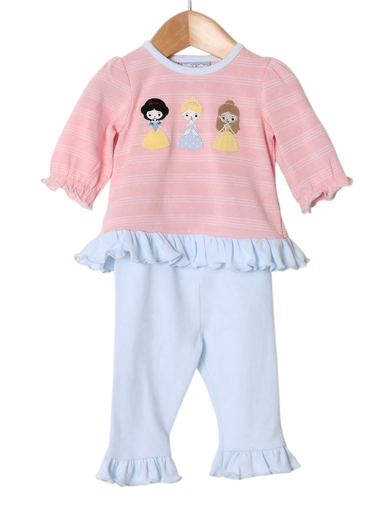 Princess Appliqué Ruffle Set
