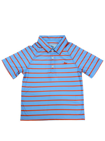 Performance Polo- Serenity/Cam Stripe
