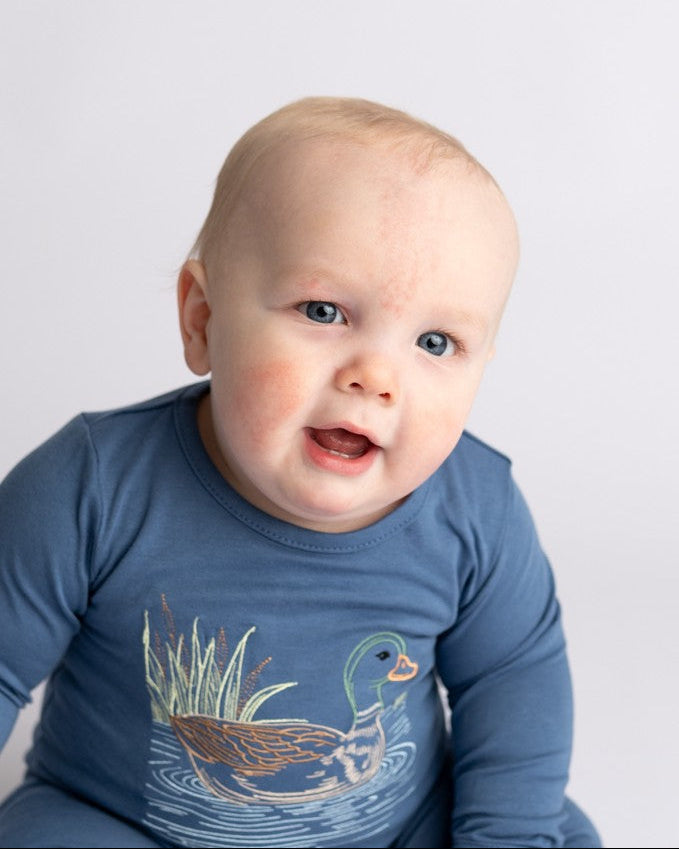 Mallard Duck Embroidery Romper