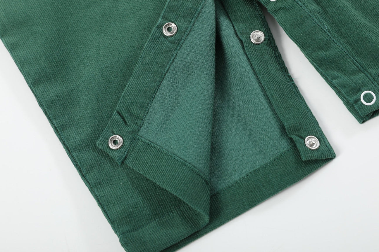 Green Corduroy Santa Smocked JonJon
