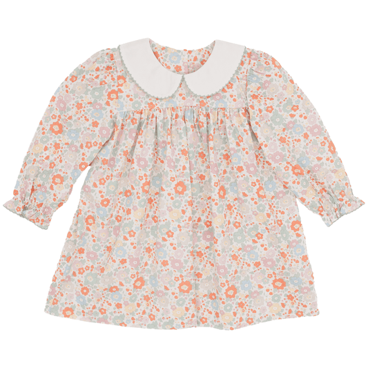 Mint Floral Peter Pan Collar Dress