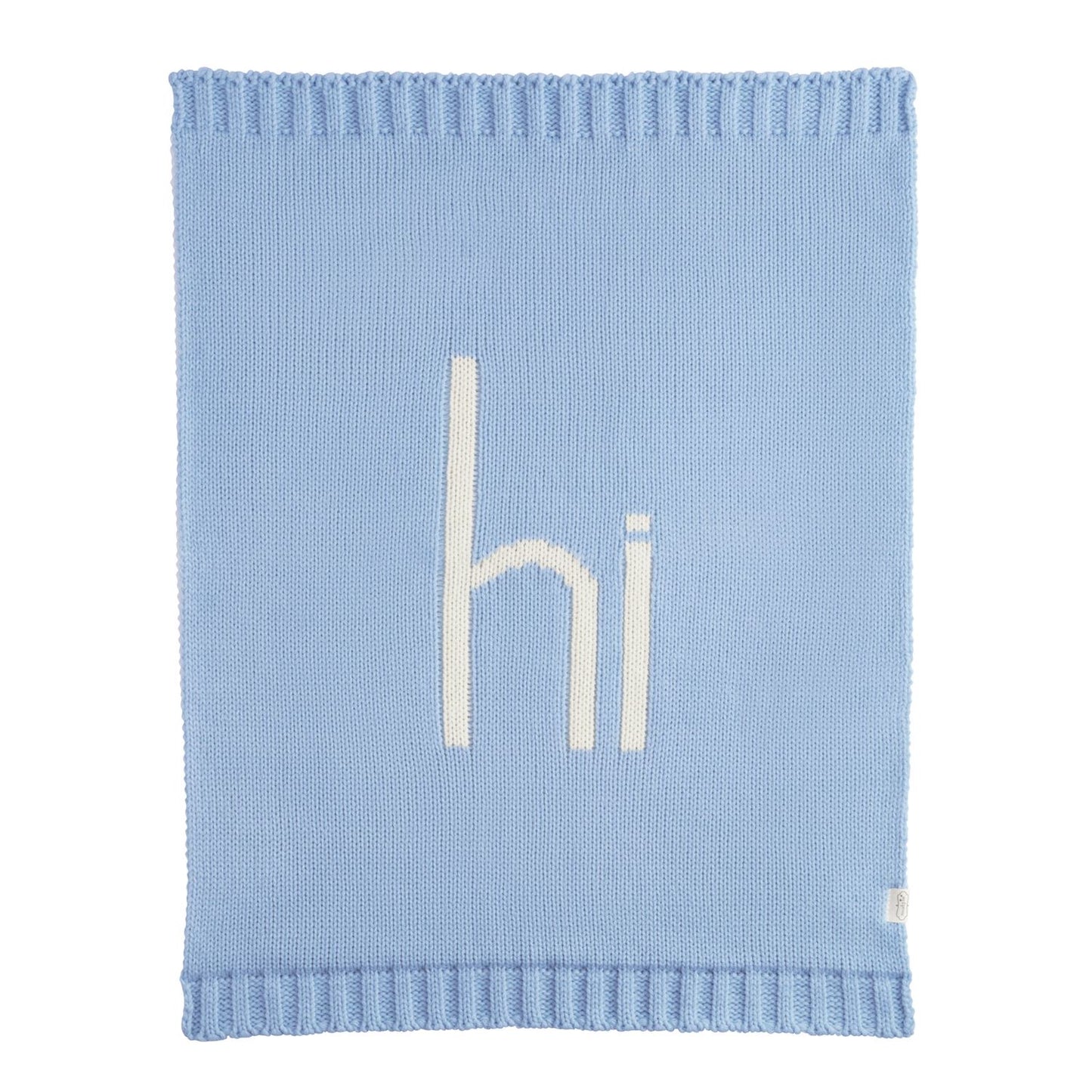Blue Hi Knit Baby Blanket
