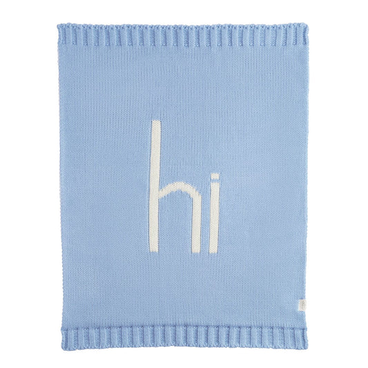 Blue Hi Knit Baby Blanket