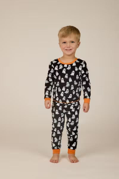 Black Ghost Glow Pj Set