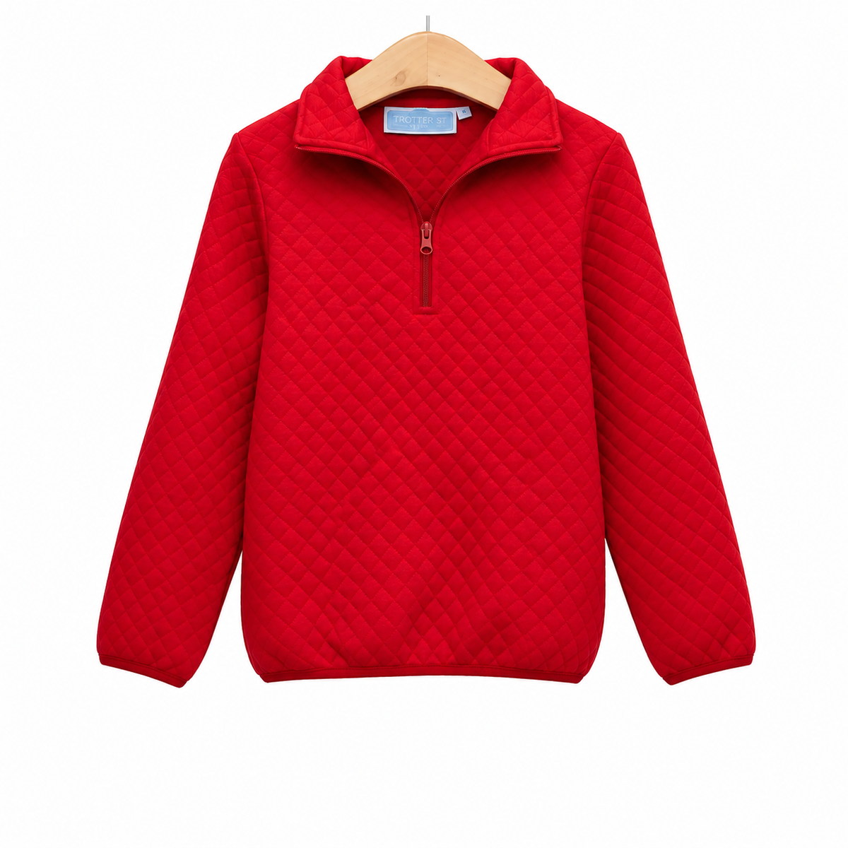 Jackson Red 1/4 Zip Quilted Pullover