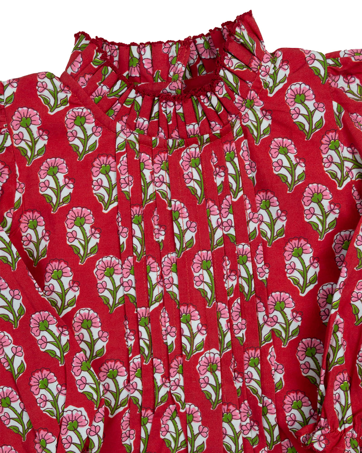 Crimson Petal Block Print Dress