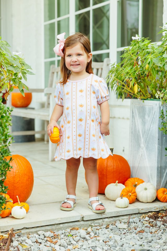 Pumpkin Patch Scalloped Dress
