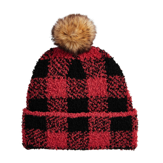 Red Buffalo Check Beanie