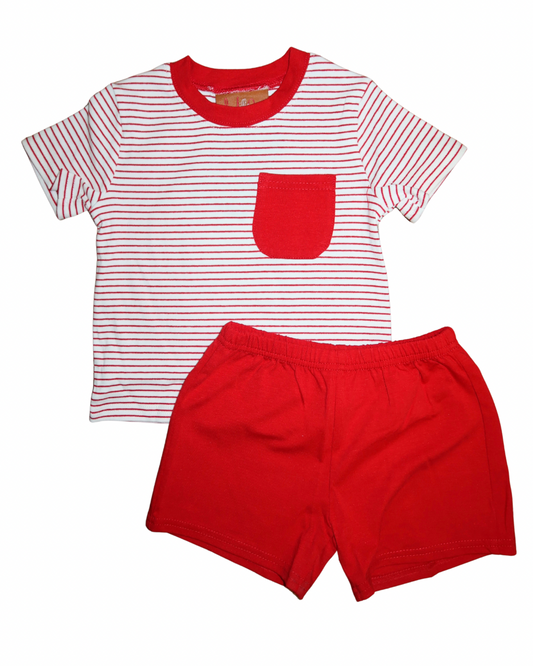 Hudson Short Set- Red