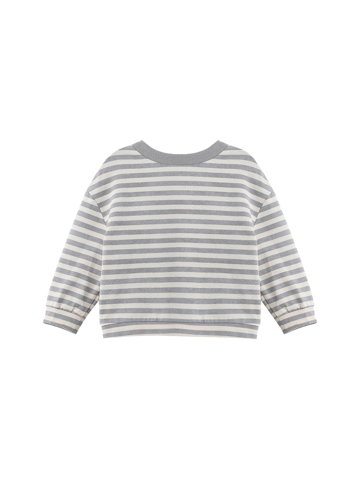 Ethan Long Sleeve Striped Ribbed Crewneck
