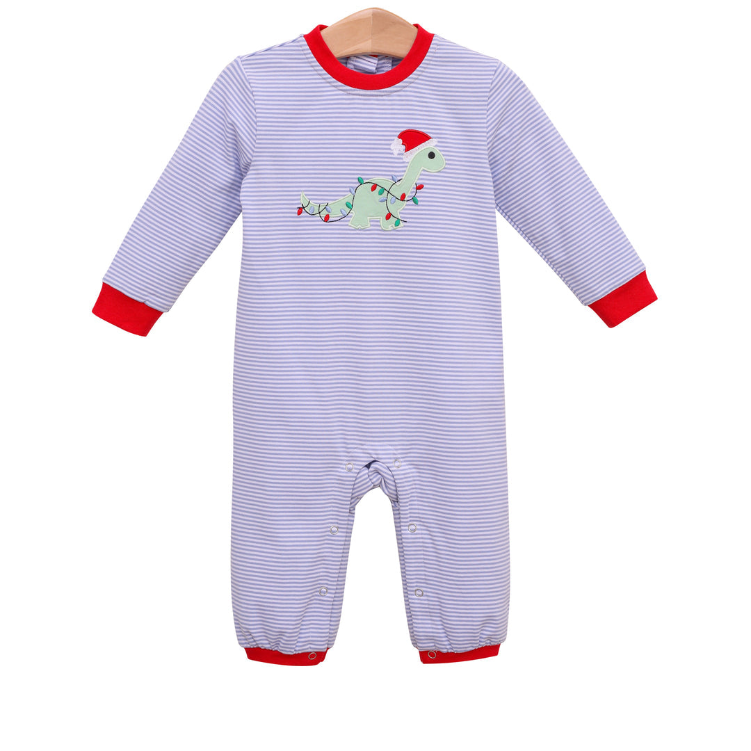 Christmas Lights Dino Romper