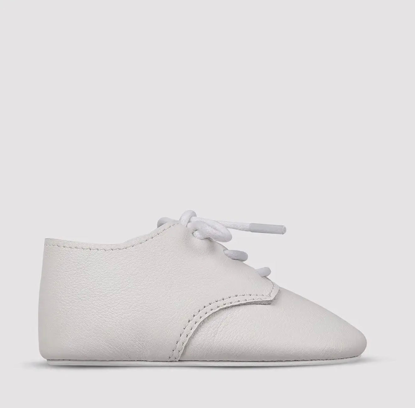 August Lace-Up White Shoe