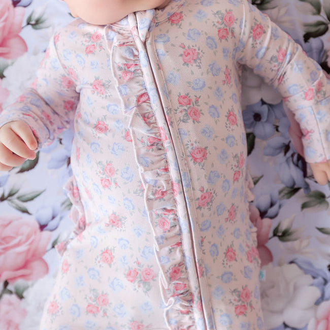 Laney Ruffled Zippered Footie