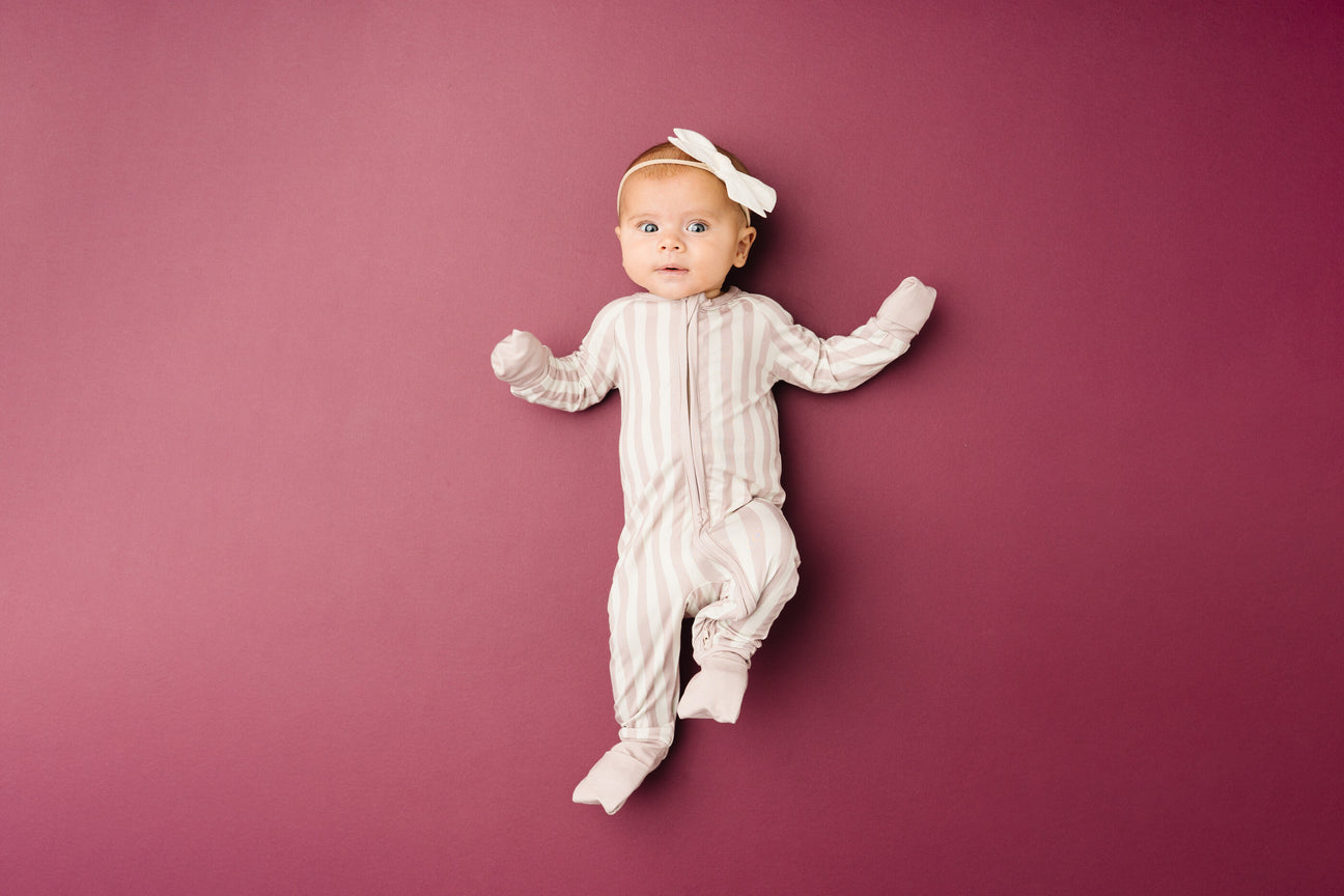 Blush Stripe Bamboo Sleeper