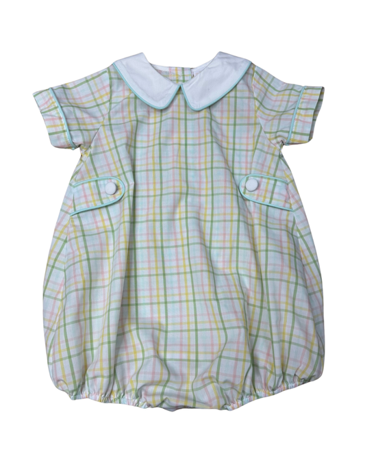 Pastel Prep Plaid Collared Bubble