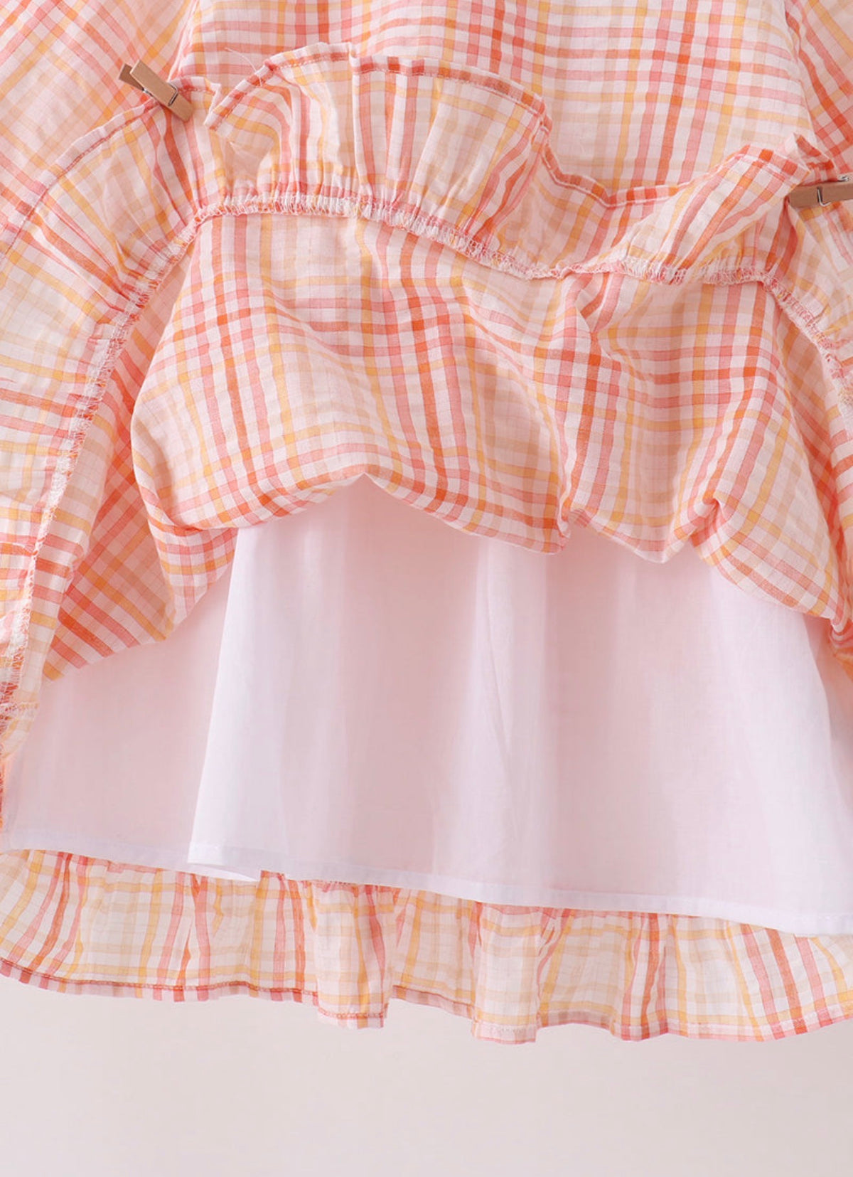 Peach Harvest Plaid Dress