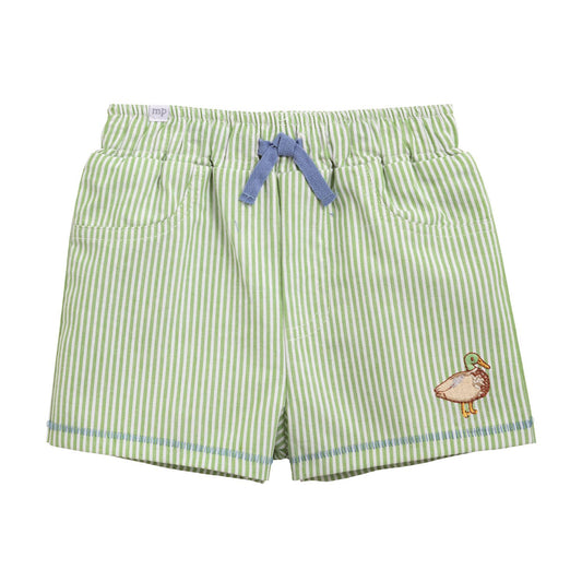 Stripe Embroidered Duck Swimtrunk