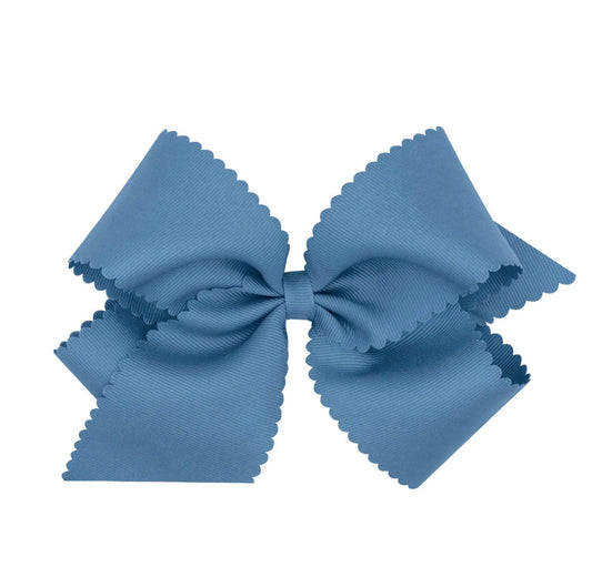 Smoke Blue Grosgrain Scalloped Edge