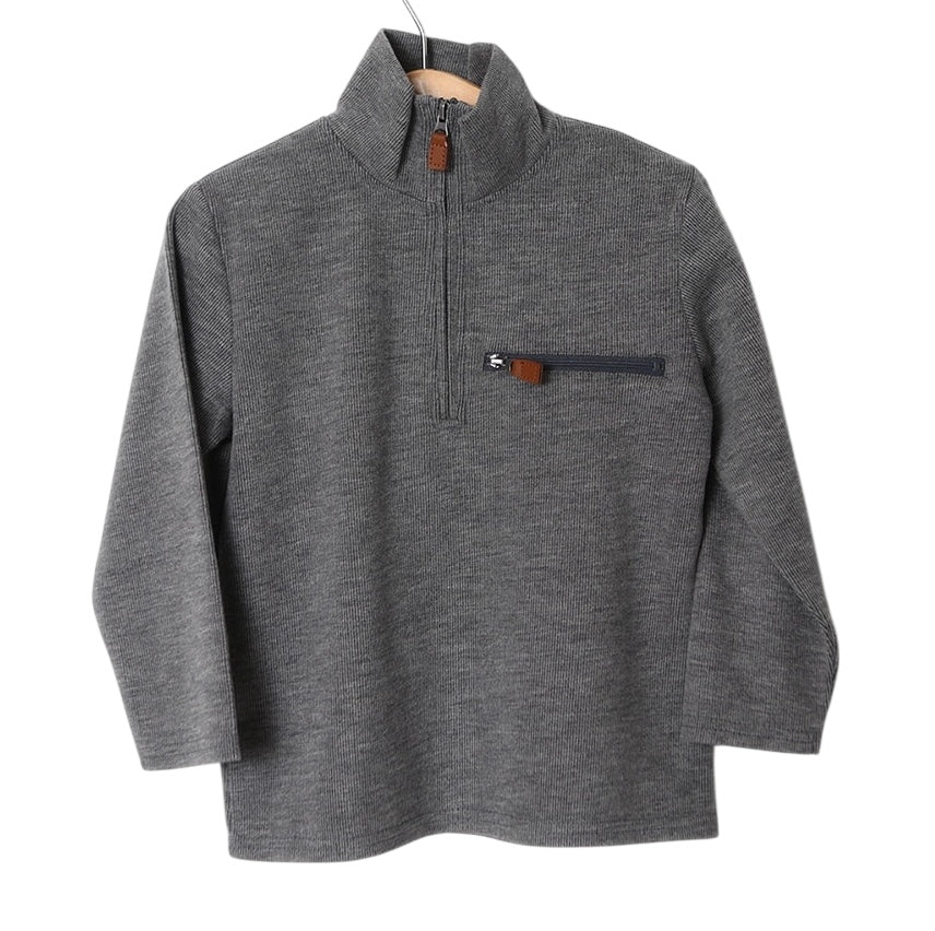 Kingston 1/4 Zip Pullover- Grey