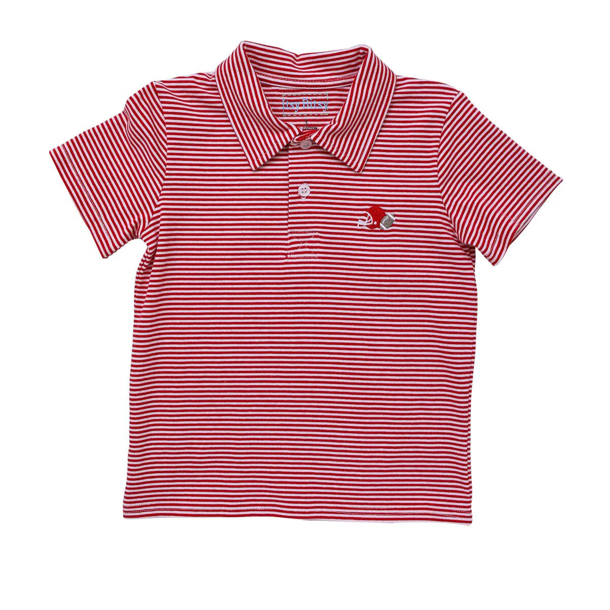 Game Day Red Stripe Polo