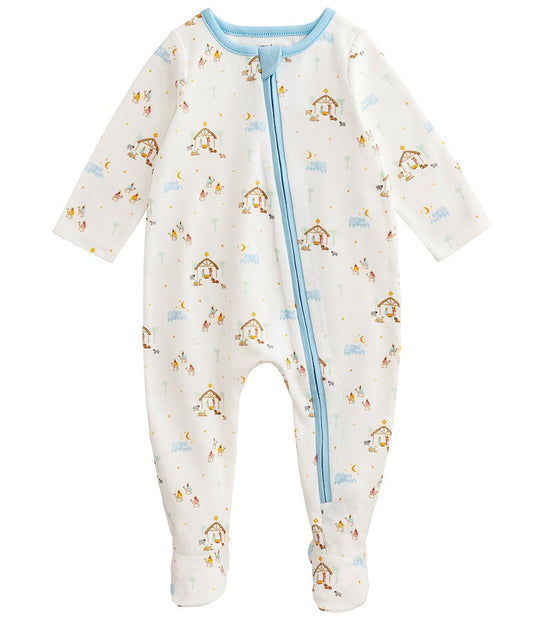 Nativity Print Footie Sleeper