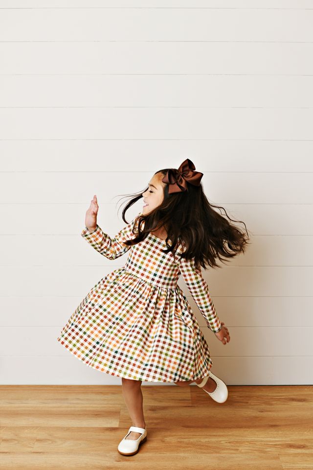 Harvest Plaid Twirl Dress