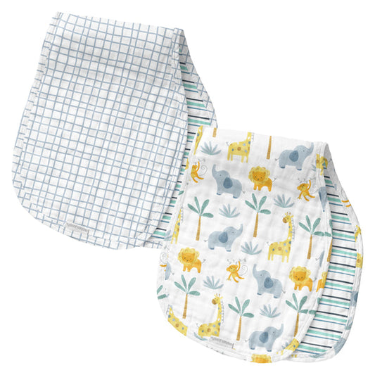 Zoo Muslin Burp Cloth Set