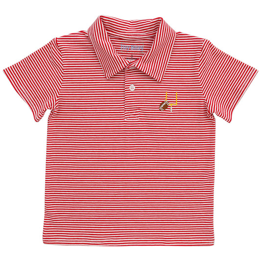 Red Stripe Game Day Polo