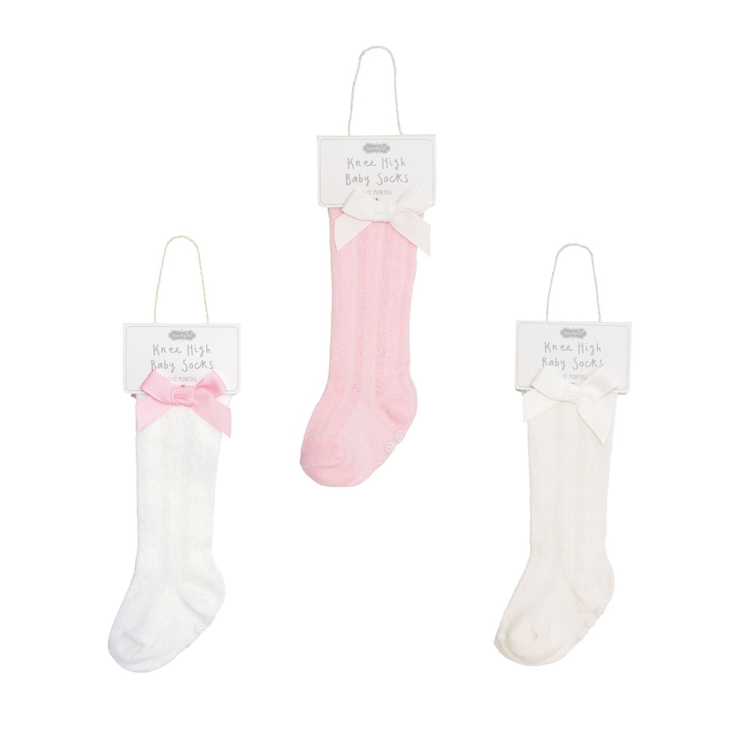 Pointelle Bow Knee Socks