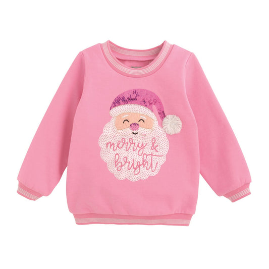 Sparkle Santa Pink Sweatshirt