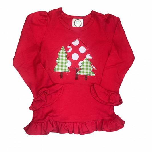 Red Polka Dot LS Top