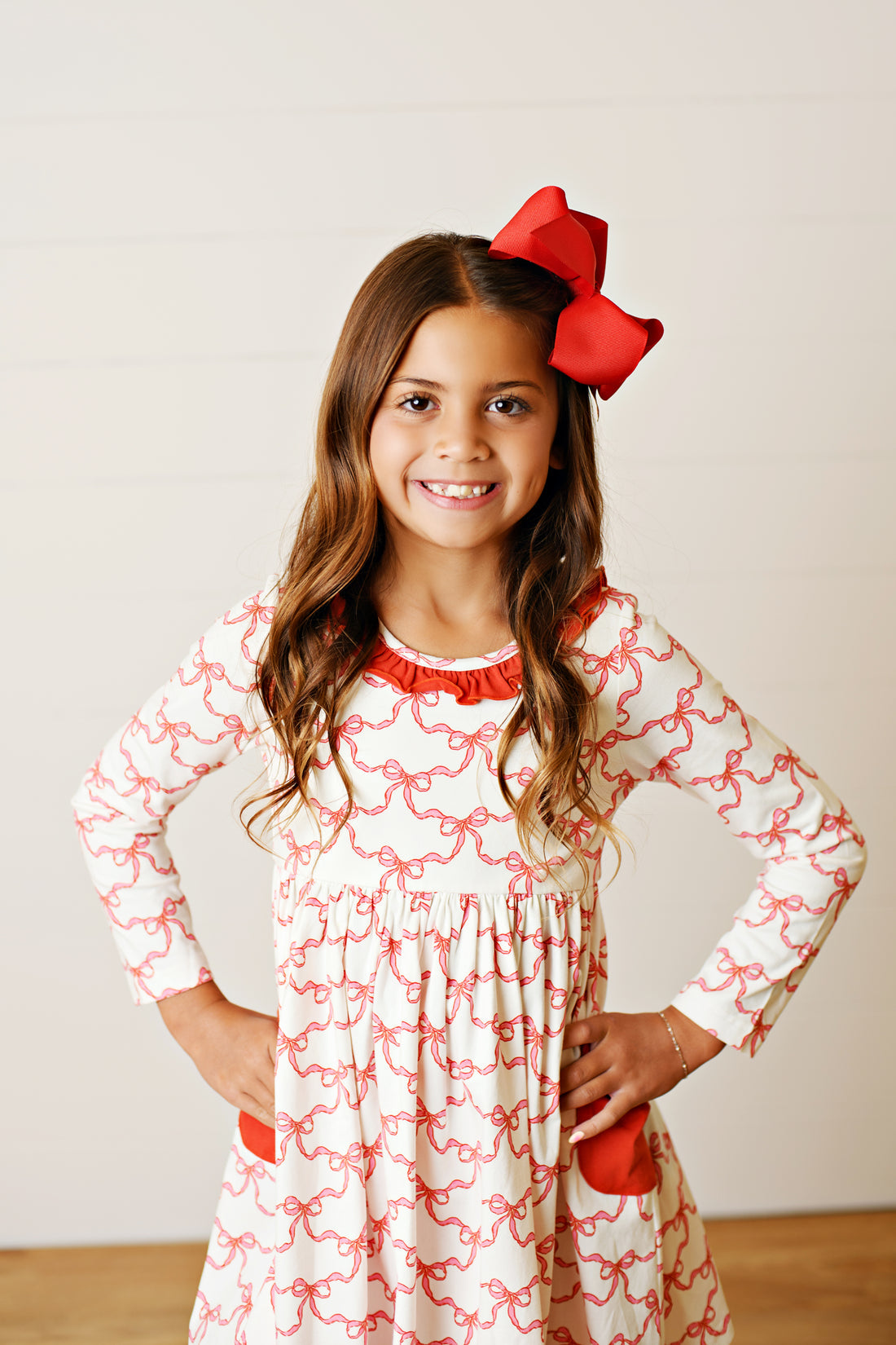 Bow Pocket Twirl Dress