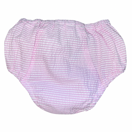 Pink Seersucker Diaper Cover