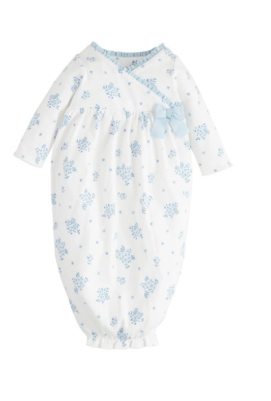 White Ditsy Floral Gown