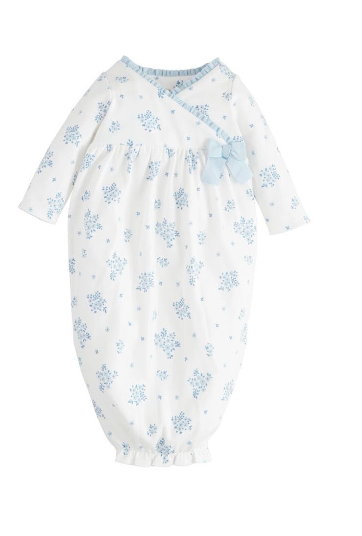 White Ditsy Floral Gown