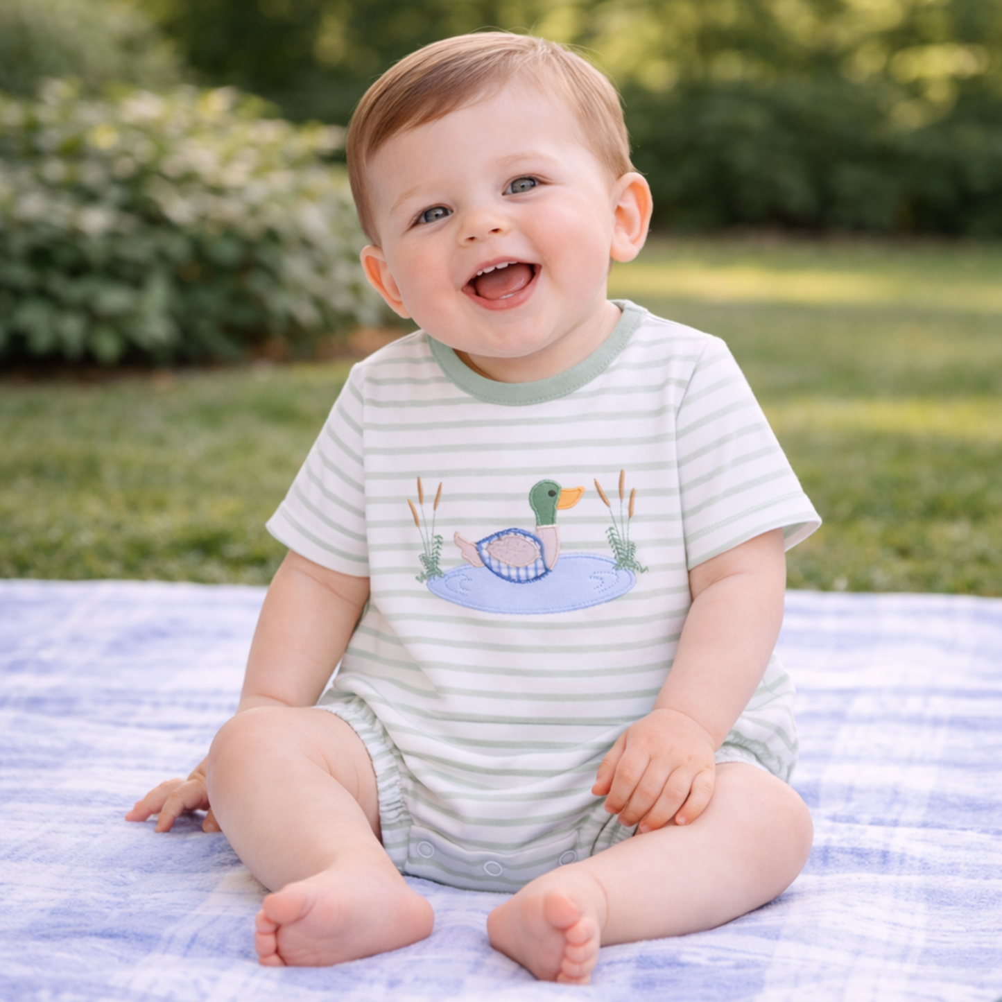 Duck Appliqué Boy Bubble