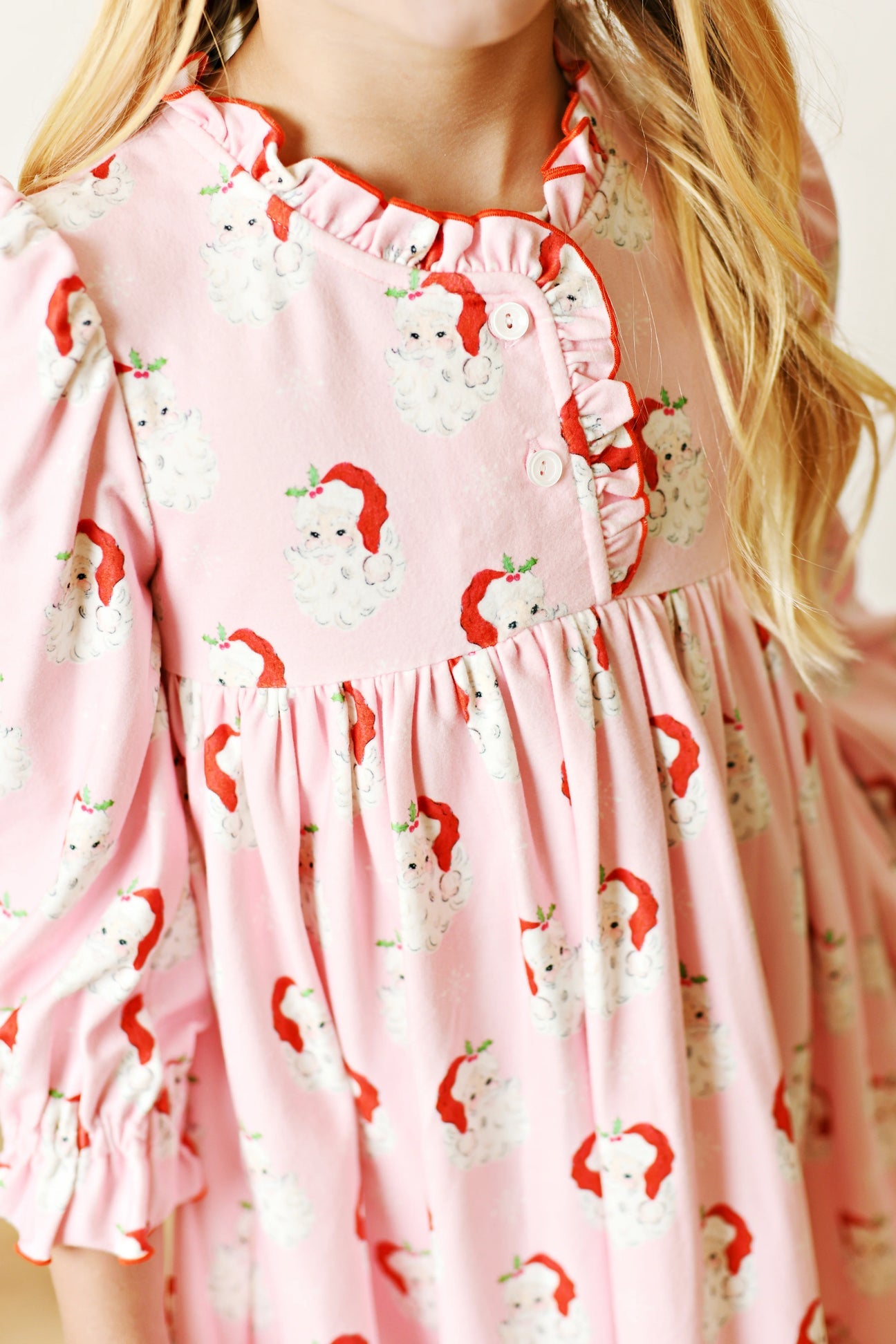Pink Butterknit Santa Nightgown