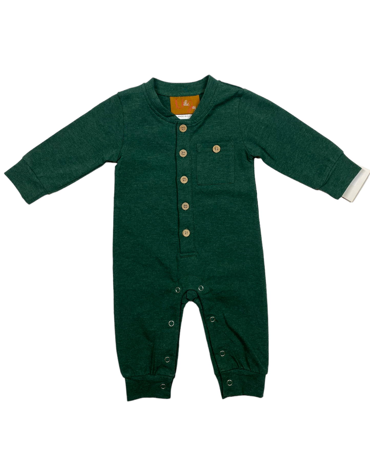 Landon Forest Green Romper