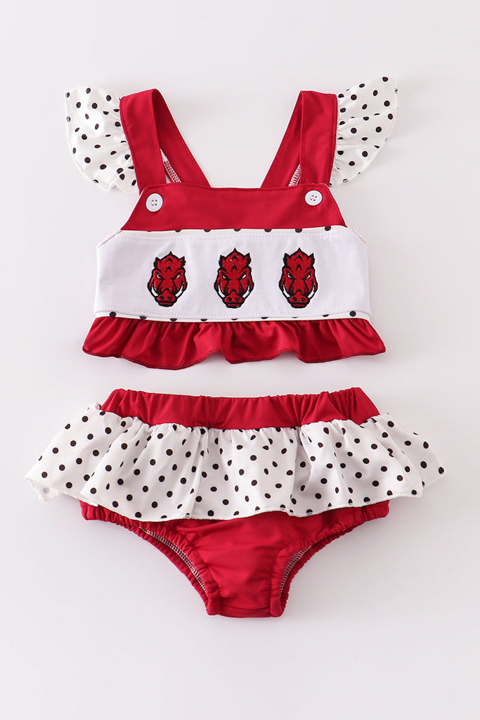 Arkansas Embroidered 2pc Swimsuit