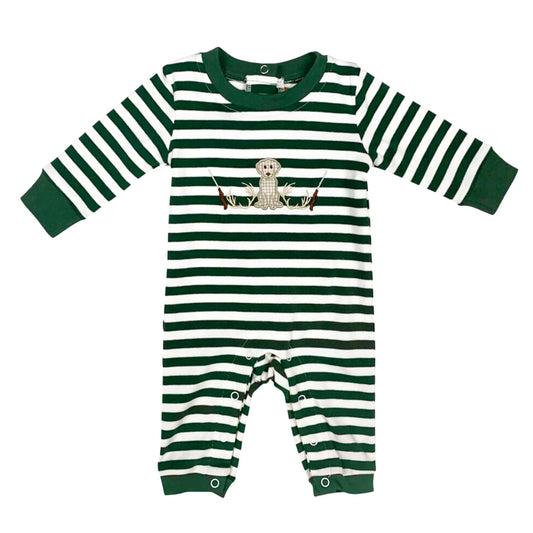 Deer Hunt Boys Stripe Romper