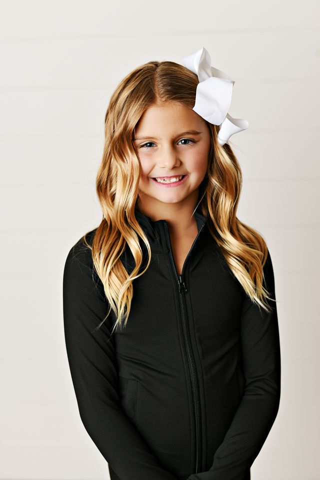 Athletic Zip Up Jacket- Black