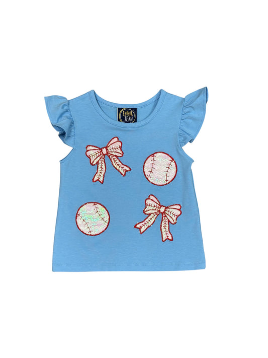 Baseball Queen Appliqué Sparkle A/S Shirt