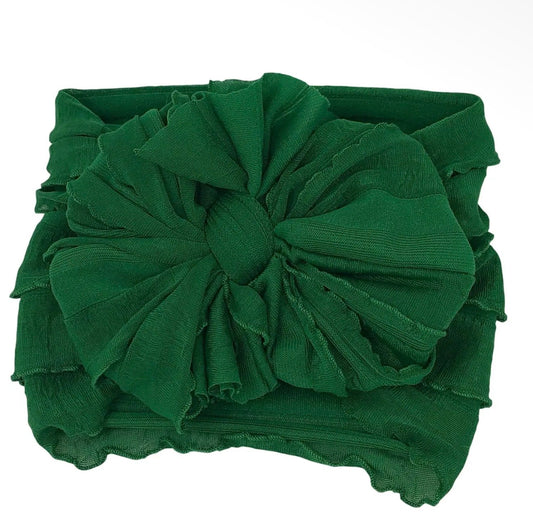 Green Ruffled Headband