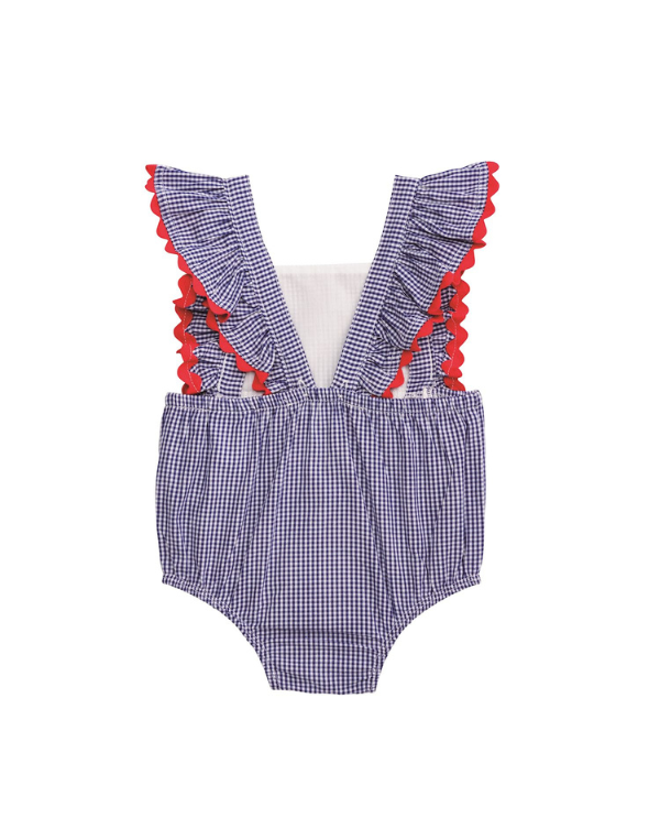 Gingham Ric-Rac Bubble + Headband