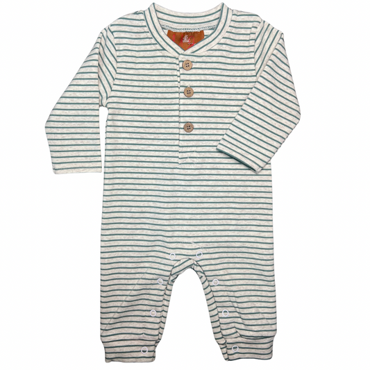 Easton Green Stripe Romper