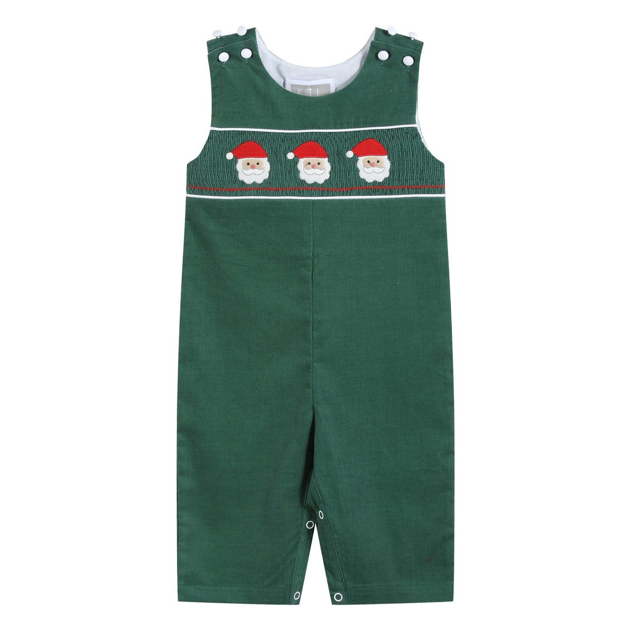 Green Corduroy Santa Smocked JonJon